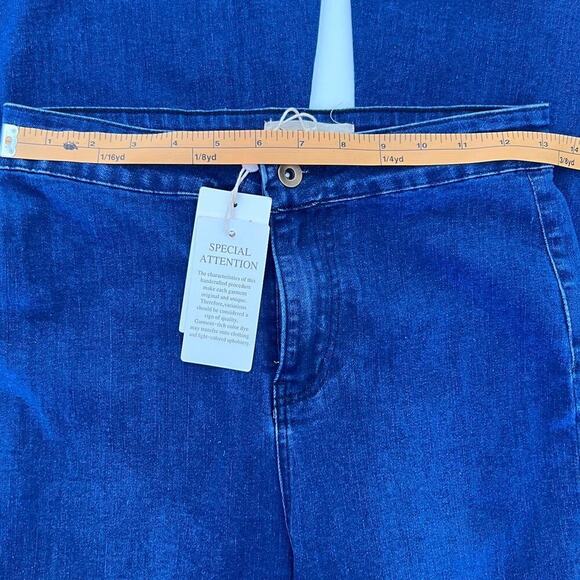Chelsea & Violet Dark Blue, High Waisted, Extreme Flare, Jeans NWT- 26 - Picture 4 of 8